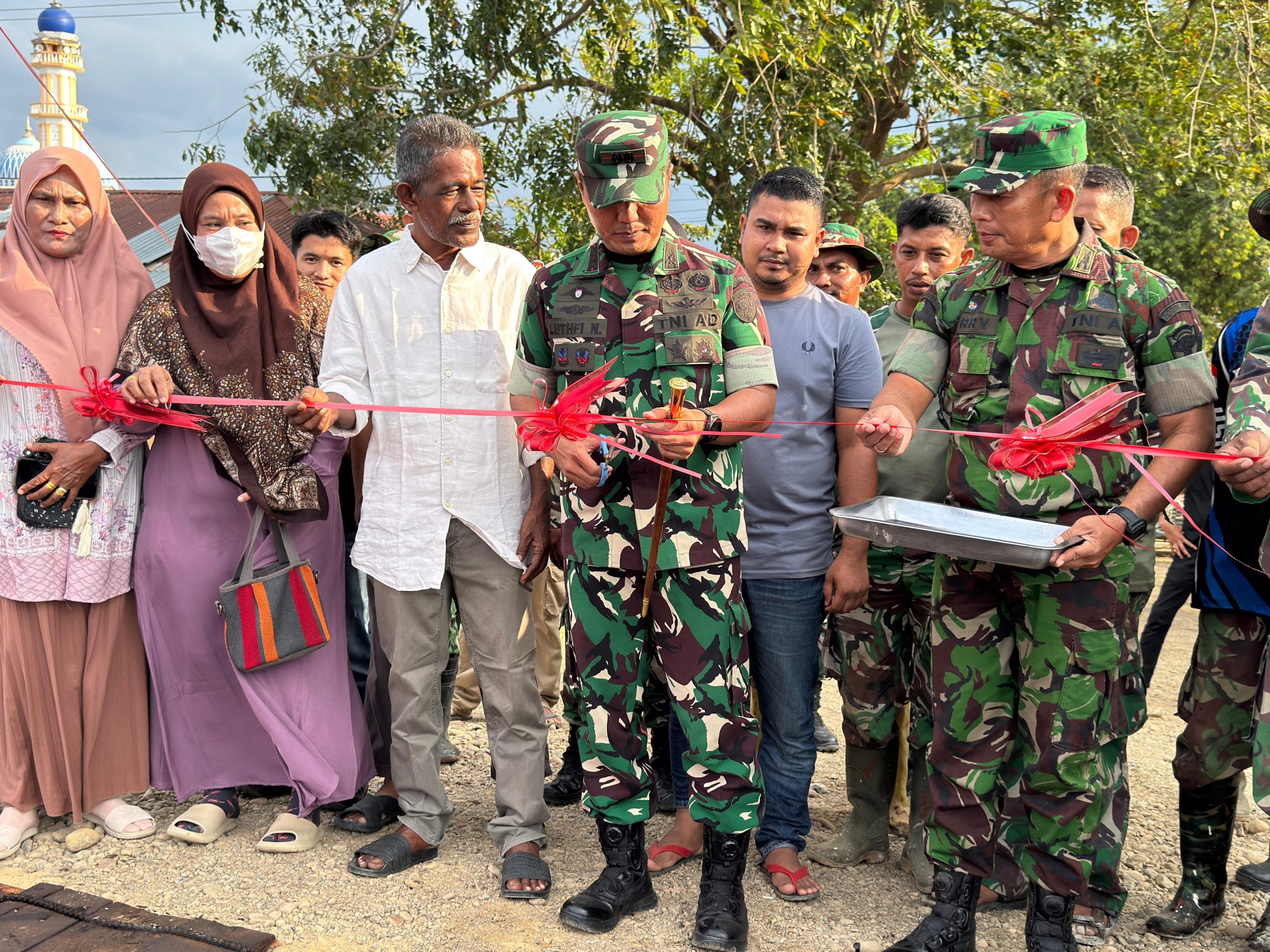 Yonzipur 16/DA Rampungkan Pembangunan Jembatan Bailey Jangka Mesjid, Bireun