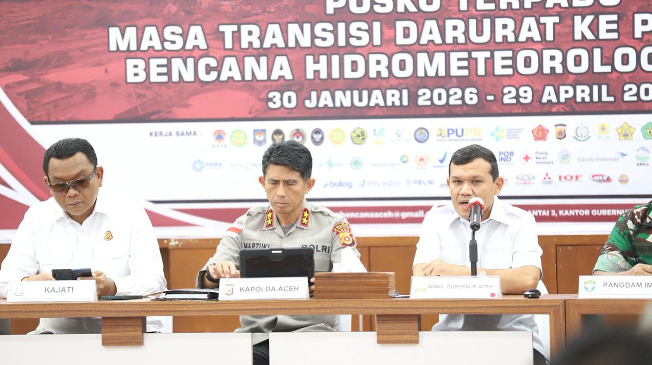 Bahas Inflasi, Penanganan Bencana dan Persiapan Nuzulul Qur’an, Kapolda Aceh Hadiri Rapat bersama Forkopimda Aceh