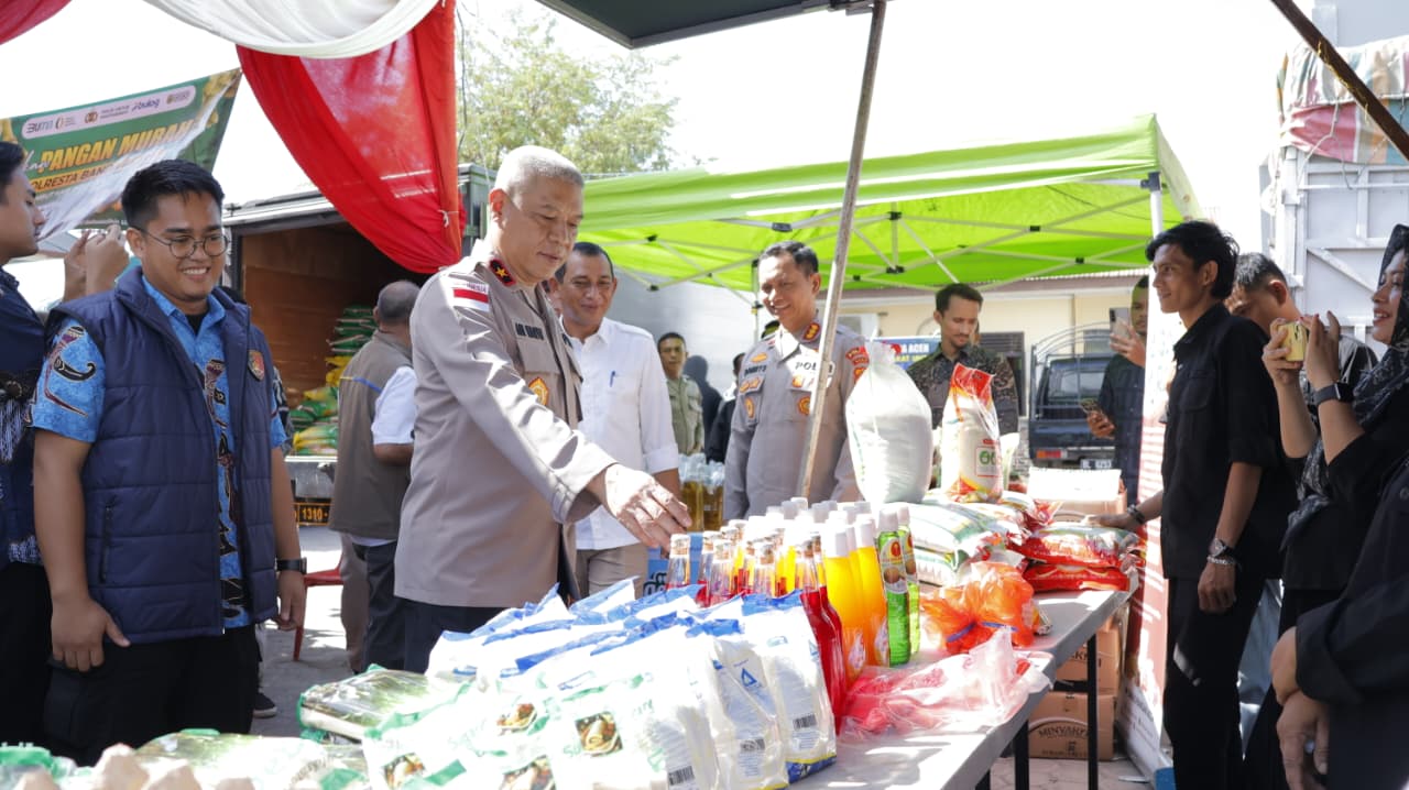 Polda Aceh Gelar Pasar Murah Gerakan Pangan Murah Polri Serentak