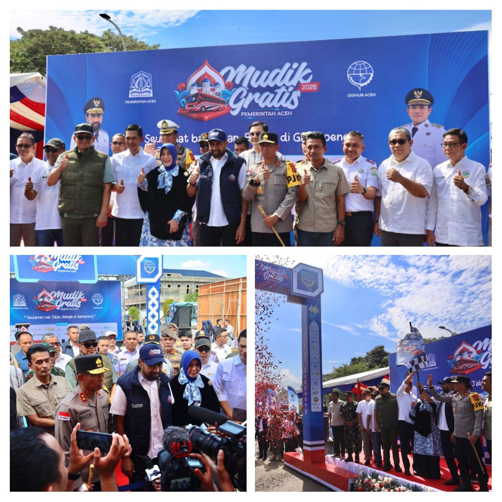Forkopimda Aceh Lepas Program Mudik Gratis Pemerintah Aceh 2026 di Terminal Batoh, Fasilitasi Ribuan Pemudik