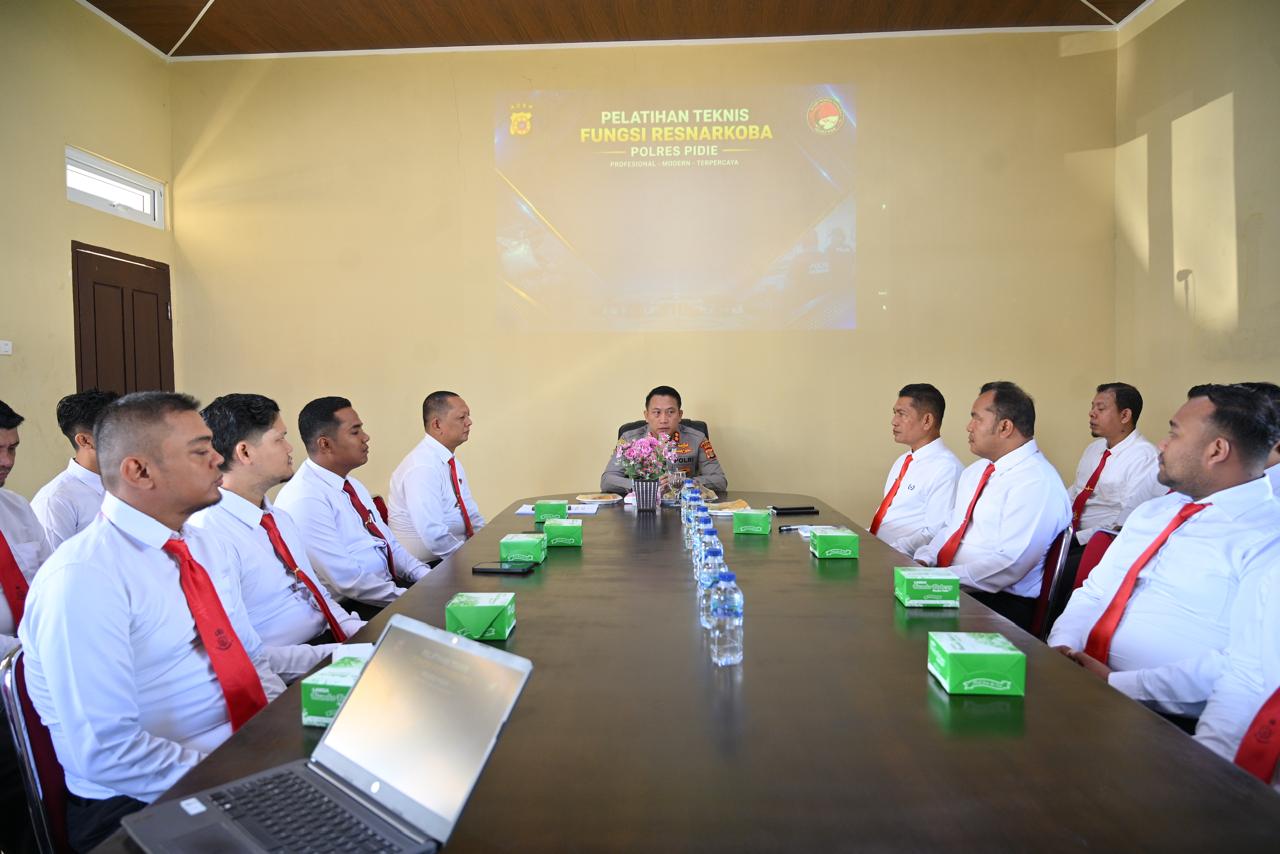 Pidie Tingkatkan Kompetensi Personel melalui Pelatihan Teknis Narkoba