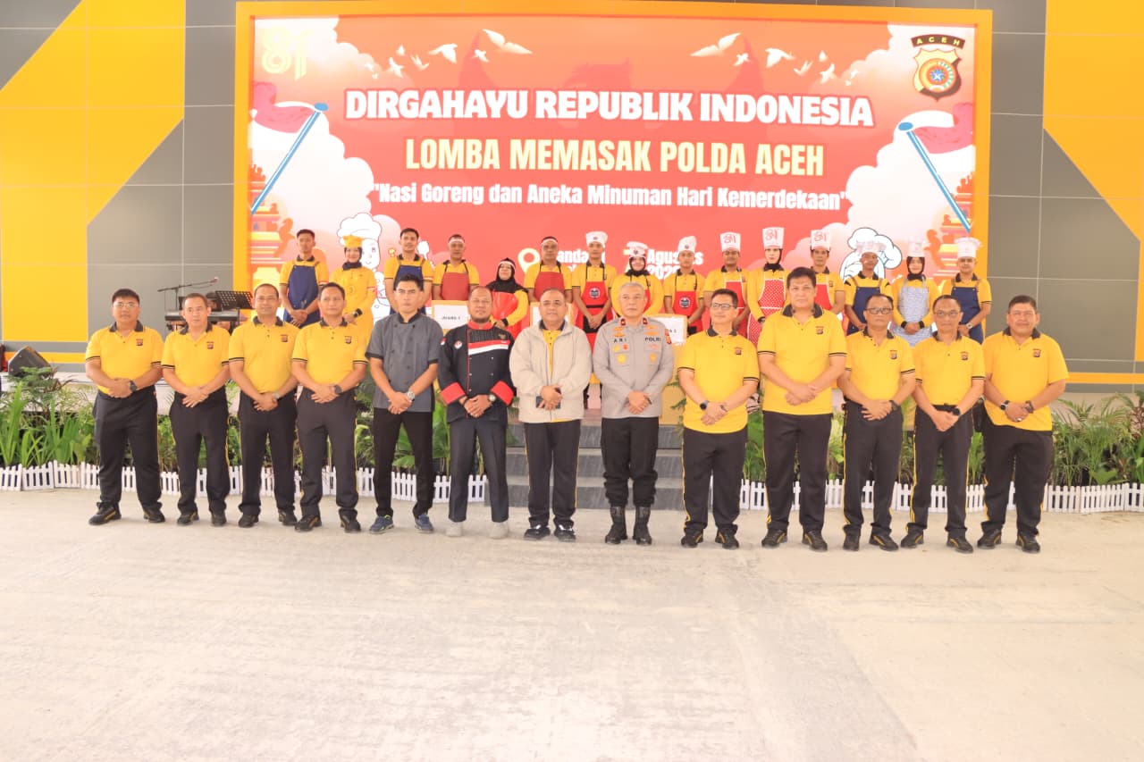 Meriahkan HUT Ke-81 Kemerdekaan RI, Polda Aceh Gelar Lomba Memasak Nasi Goreng dan Aneka Minuman