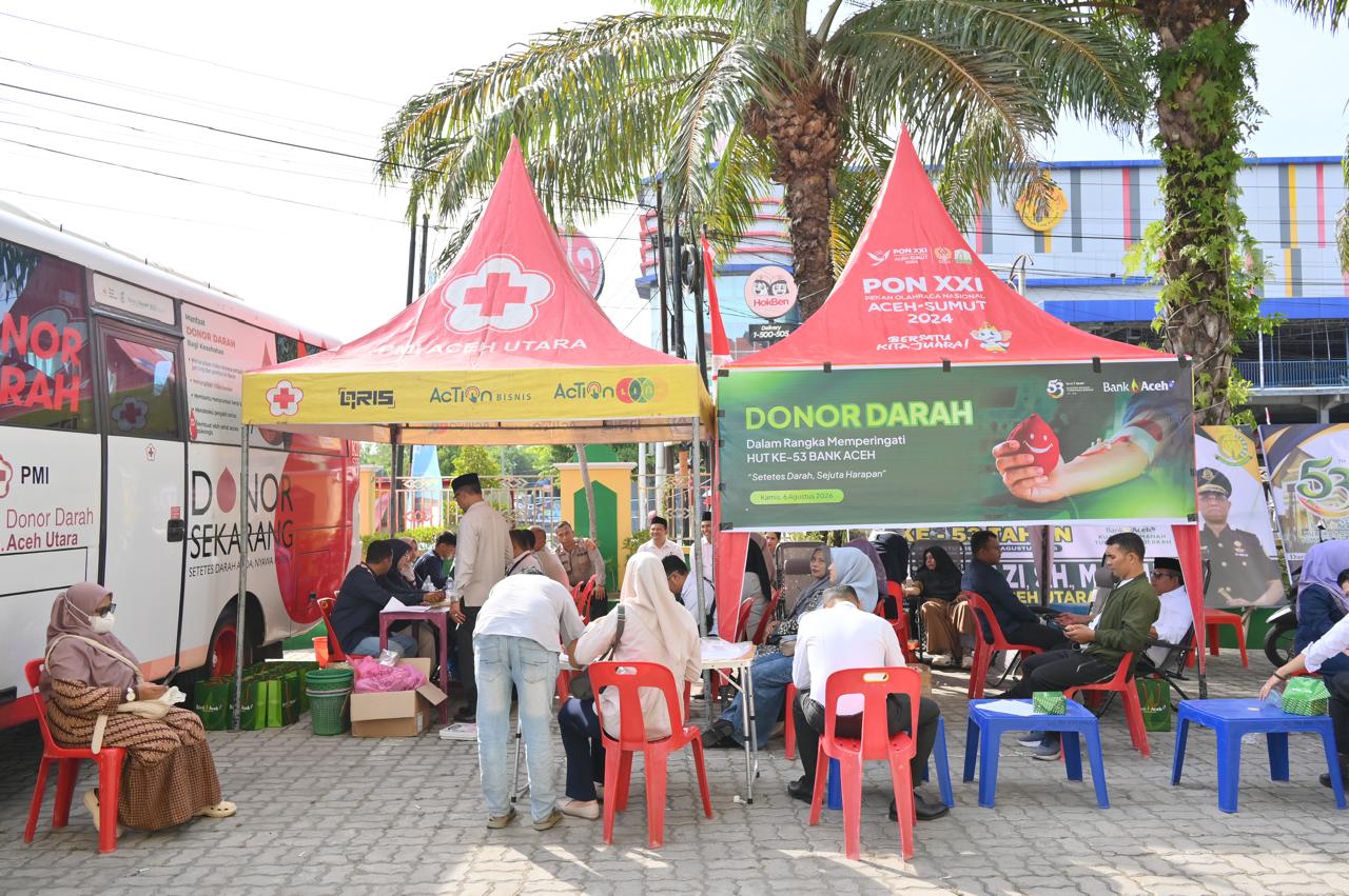 HUT ke-53, Bank Aceh Kumpulkan 1.648 Kantong Darah dari 26 Cabang