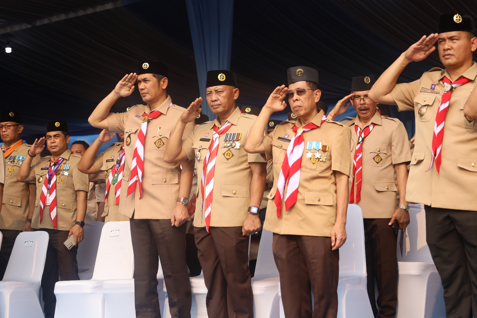 Sekda Aceh Terima Lencana Melati, Penghargaan Tertinggi Gerakan Pramuka