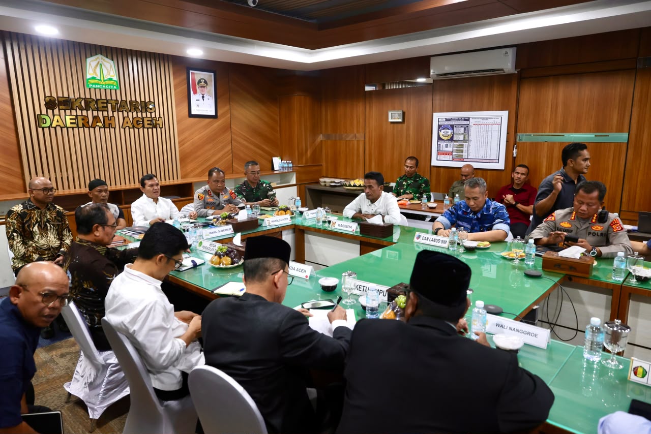 Rapat Forkompimda Aceh Bahas Dinamika Kerusuhan pada Hari Damai Aceh