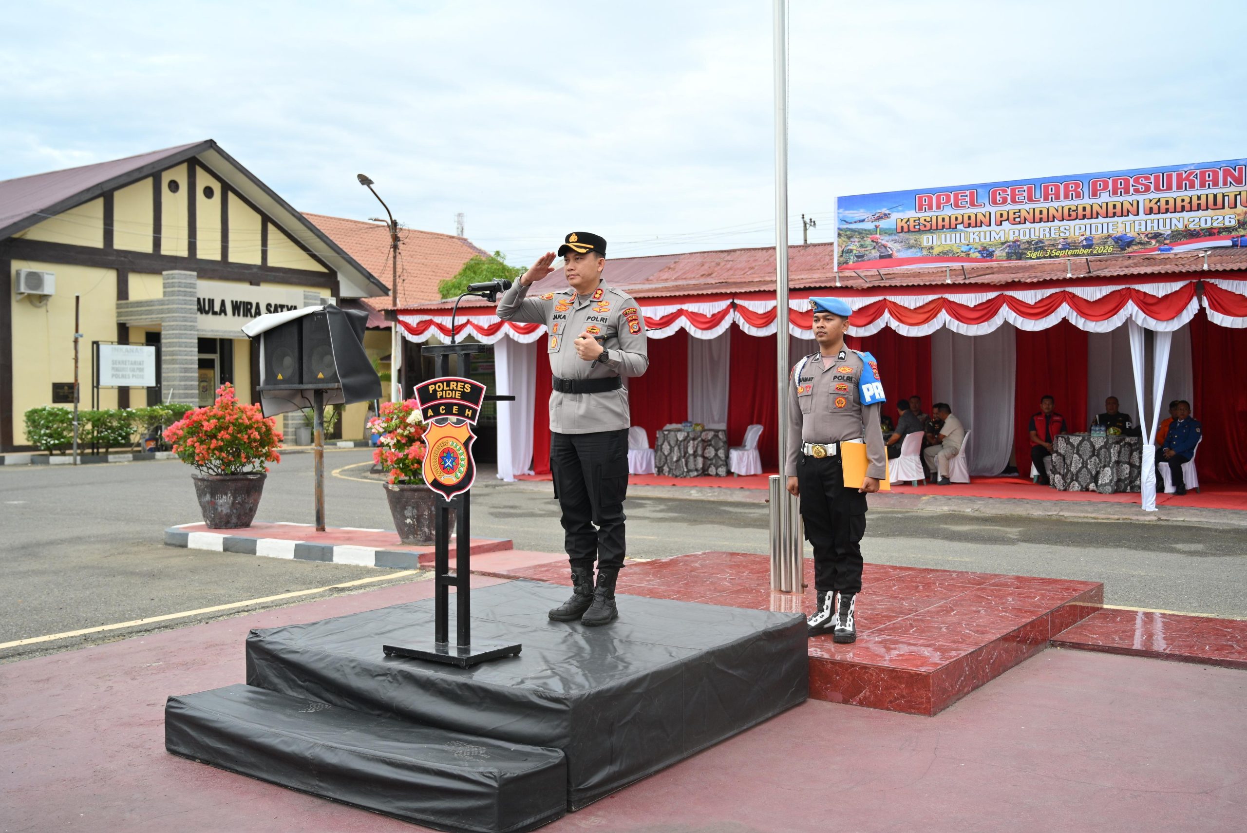 ‎Cegah Karhutla, Polres Pidie Gelar Apel Kesiapan dan Perkuat Sinergi Lintas Sektor‎‎